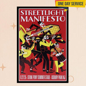 Streetlight Manifesto June 27 2025 Asbury Park Nj Limited Poster